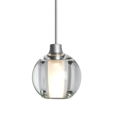 Besa Lighting Boca 5 Cord Pendant, Clear, Satin Nickel Finish, 1x35W Halogen 1XT-BOCA5CL-SN
